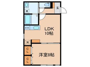 ﾊｰﾐｯﾄｸﾗﾌﾞﾊｳｽﾄｩｷﾞｬｻﾞｰ二子新地の物件間取画像